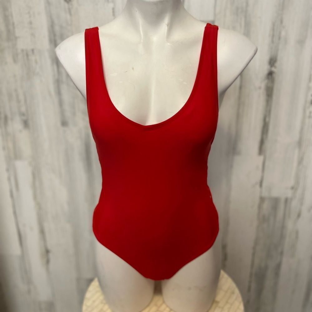 Red swimsuit